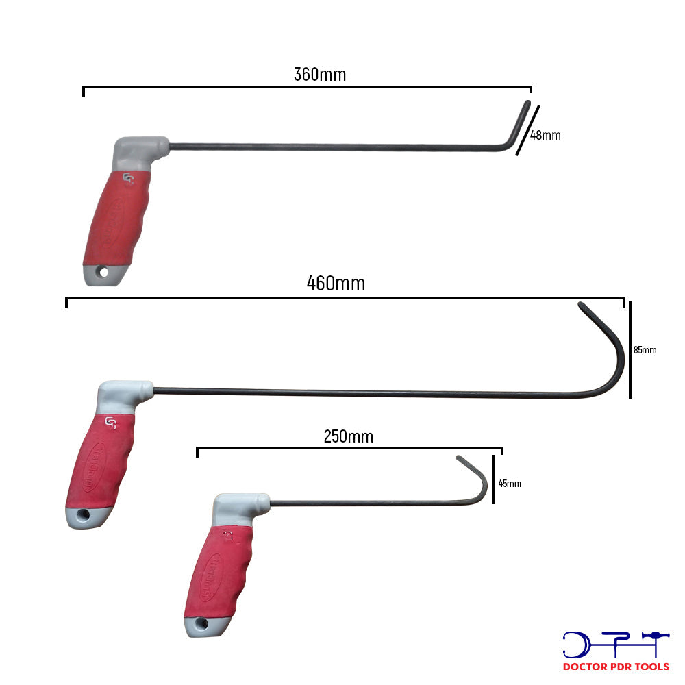 3 Pieces Curved Up Injection Handle Rod