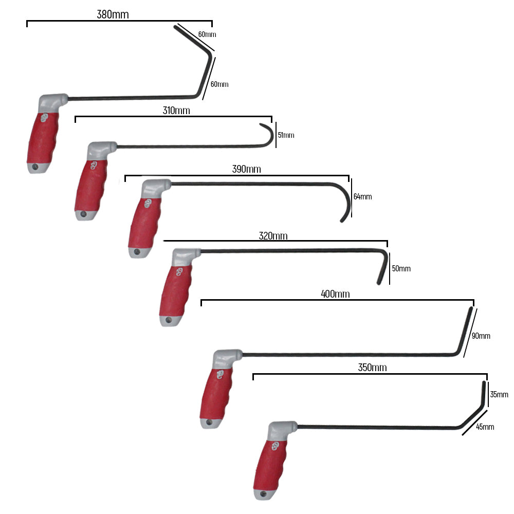 6 Piece Injection Handle Bar Set, Up Angle