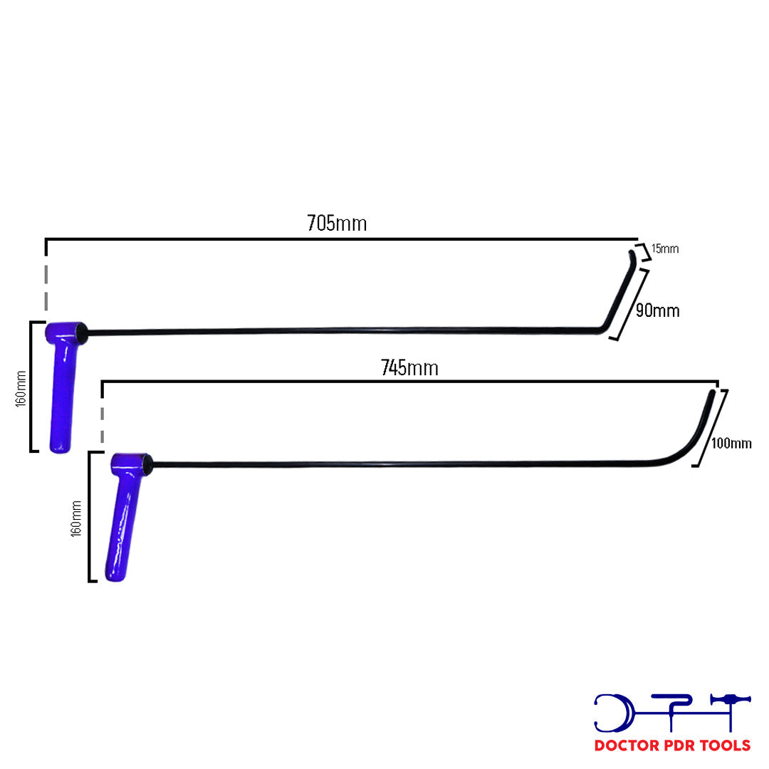 Pdr 360° Rotating Arms Heat Treated and Oxidized Rod Tool