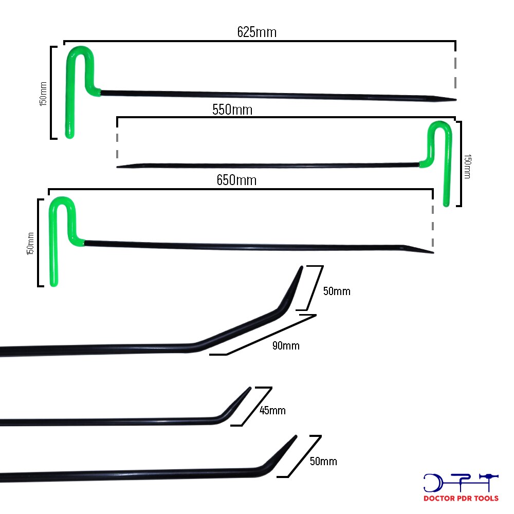 pdr push rods 53 pcs 360 rotating set