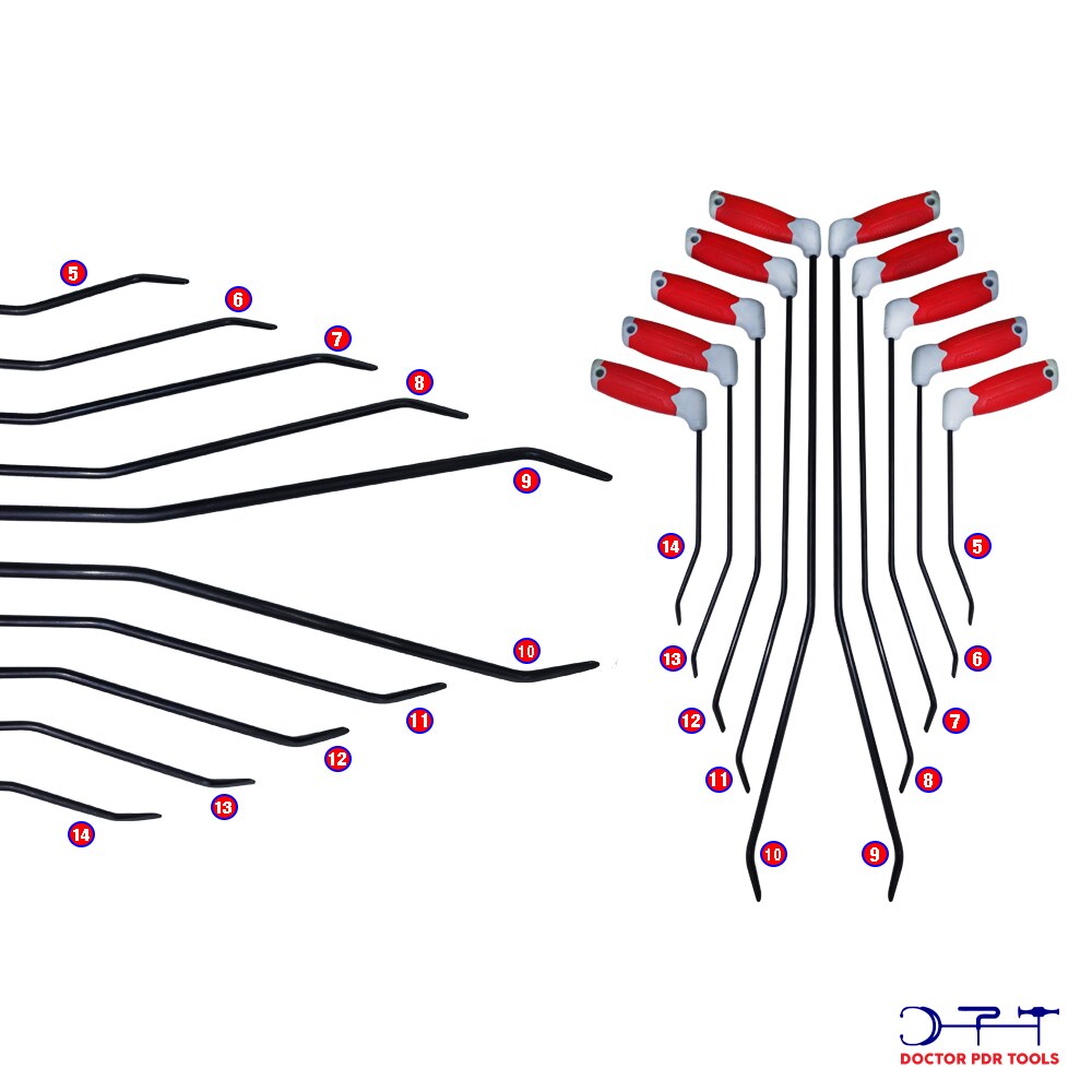 pdr push rods 53 pcs 360 rotating set