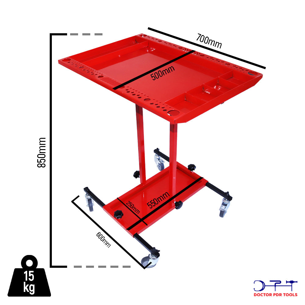 metal folding stand with wheels for rods